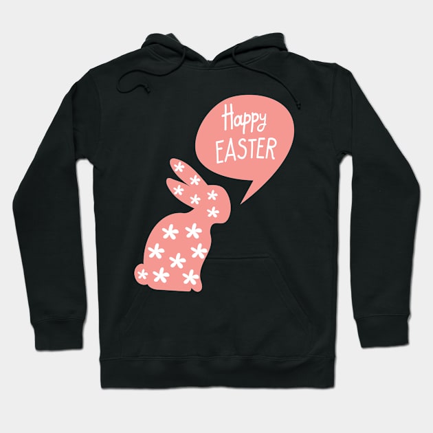 Easter Flowers Bunny Hoodie by JevLavigne